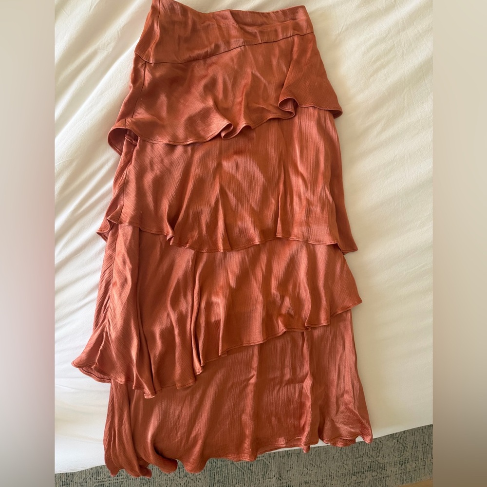 Anthropologie Maeve Rust Maxi Skirt